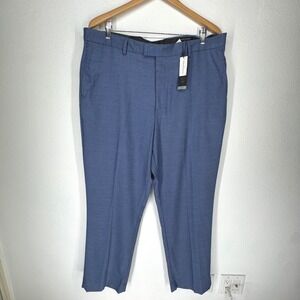 Banana Republic Slim Fit Wrinkle Resist Dress Pants‎ Blue 38x32 Mens NEW Flat